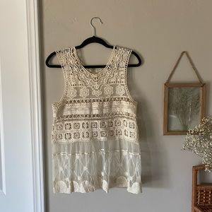 Lovely lace tank top